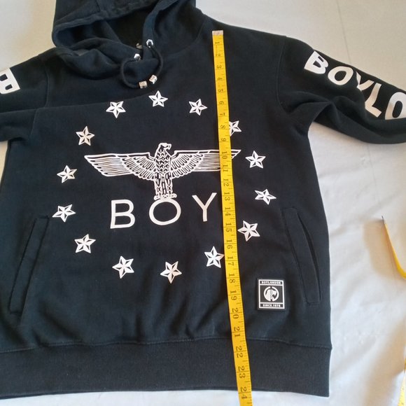 Boy London Globe Star Eagle  black/white Hoodie size M - Picture 7 of 12